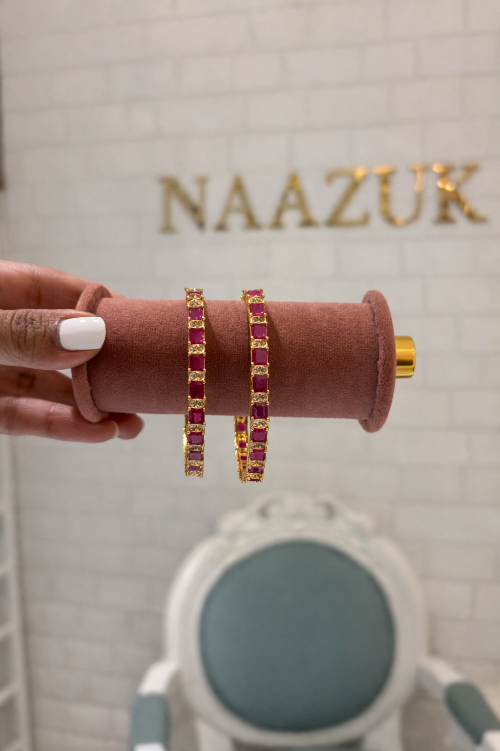 Ruby & Diamond Bangle Pair