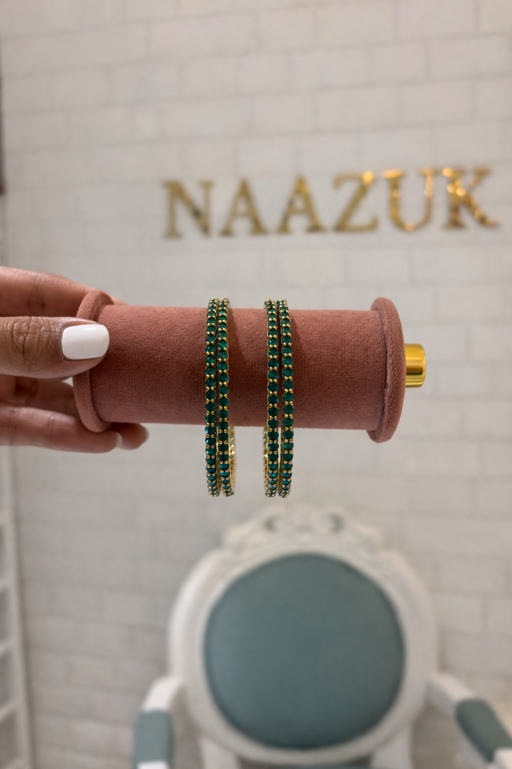 Falak Green Bangle Set (Set of 4) ✨