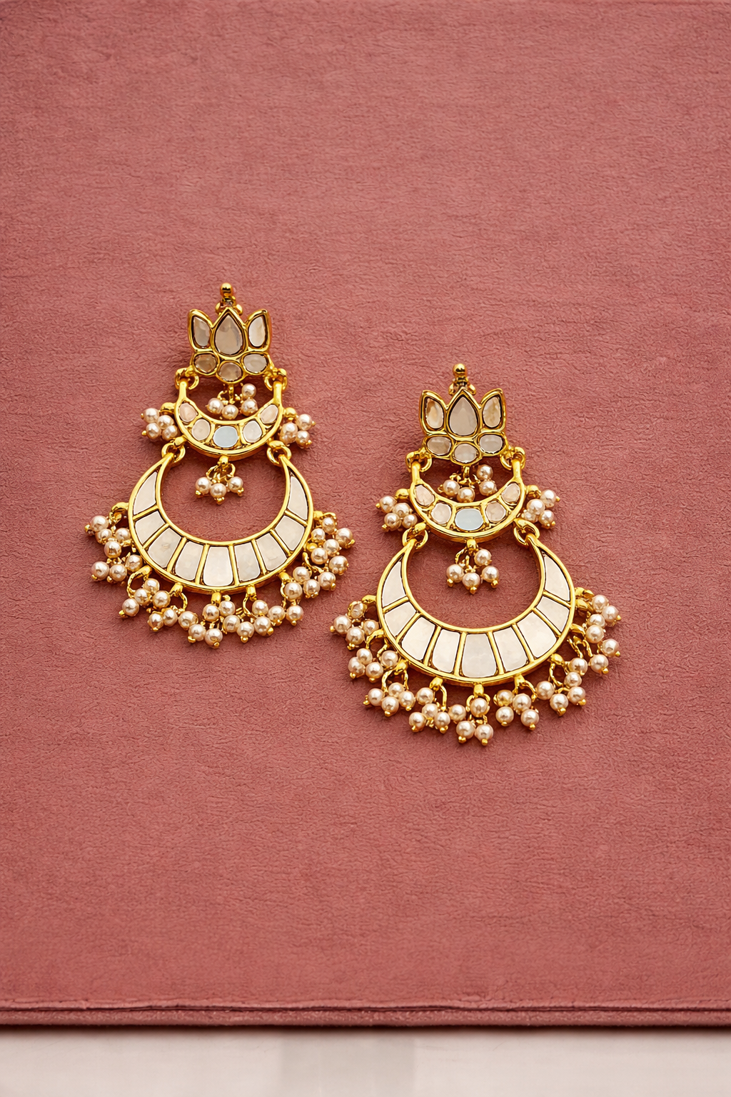 Noor-e-Moti MOP Chandbalis- made to order